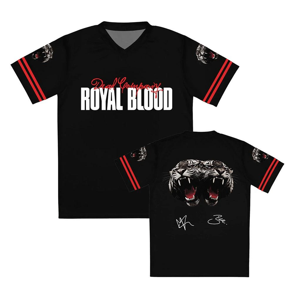 Royal Blood Dead Company Jersey Vintage Hard Rock Music Fan Streetwear Tshirts Tiger Graph Suitable for Both Adults and Children