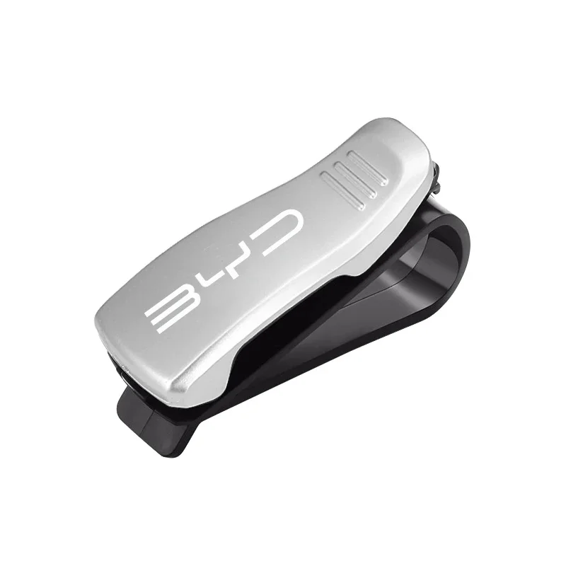 Multi‑Function Sun‑Visor Glasses & Card Clip For BYD Atto3 Seal Han Tang Dolphin Song Yuan BYD Logo Sunglasses Holder Clamp Inte