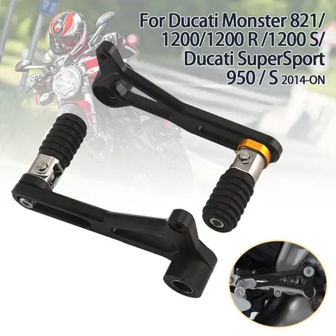 Motorcycle Gear Lever Adjustable Clutch Lever Shift Lever Rod Quick Shifter For Ducati Monster 821 1200 1200R 1200S Accessories