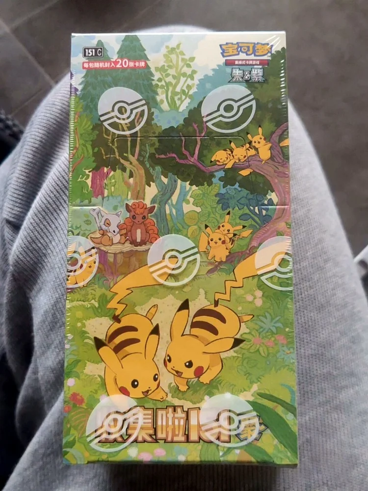 Nueva llegada Original Pokes juego de cartas comerciales Ptcg recogido 151 Vol.4 Ju Booster Pack 151 moneda versión china tarjeta coleccionable