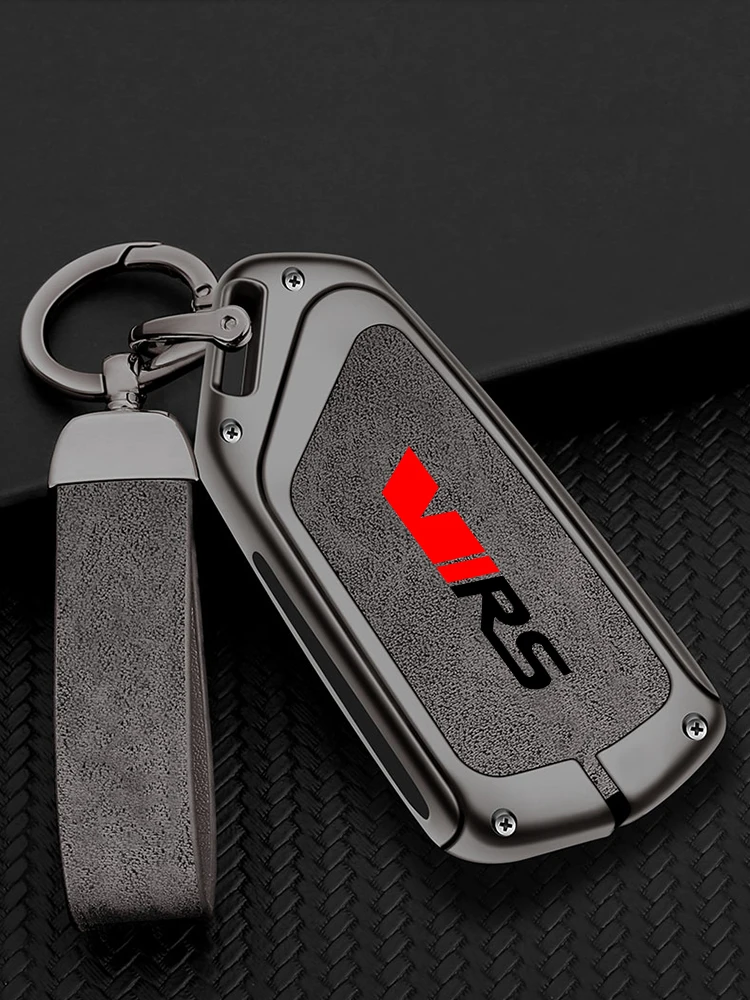 مناسبة لسكودا اوكتافيا سوبر VIRS حافظة مفاتيح السيارة 2025 2024 2023 2022 2021 الراقية سبائك الجلود حقيبة مفاتيح السيارة الملحقات #5