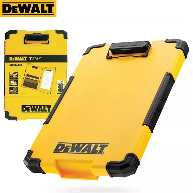 TSTAK Clipboard Organiser LED Light Internal Pouch Metal Clip DEWALT DWST82732-1