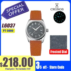 Cronos New 39mm Texture Luxury Men Business Dress Watches SW200 Automatic Mechanical Waterproof 100m L6037M