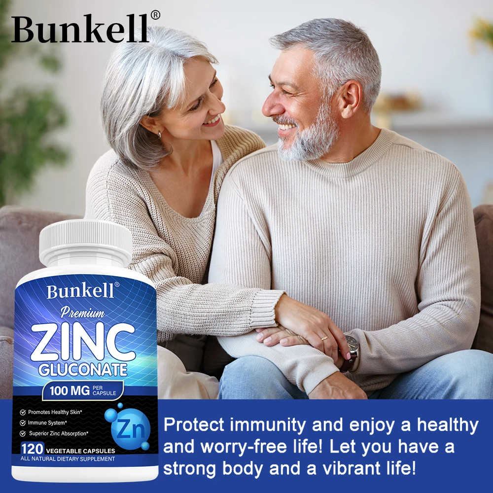 100 ملغ من الجلوكونات الزنك، مكمل دعم المناعة، يحسن صحة الهضم وصحة البشرة، ويعزز امتصاص المغذيات