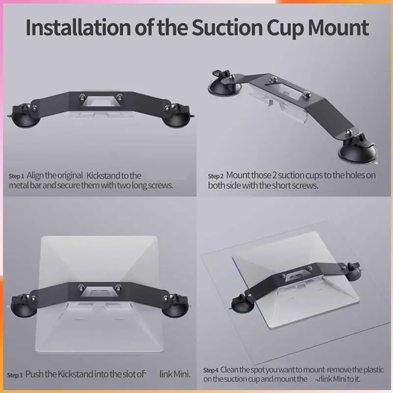 

A93Z For Starlink Mini Suction Cup Mount Kit Sunroof & Window Compatible Enhances Stability For Original Kickstand