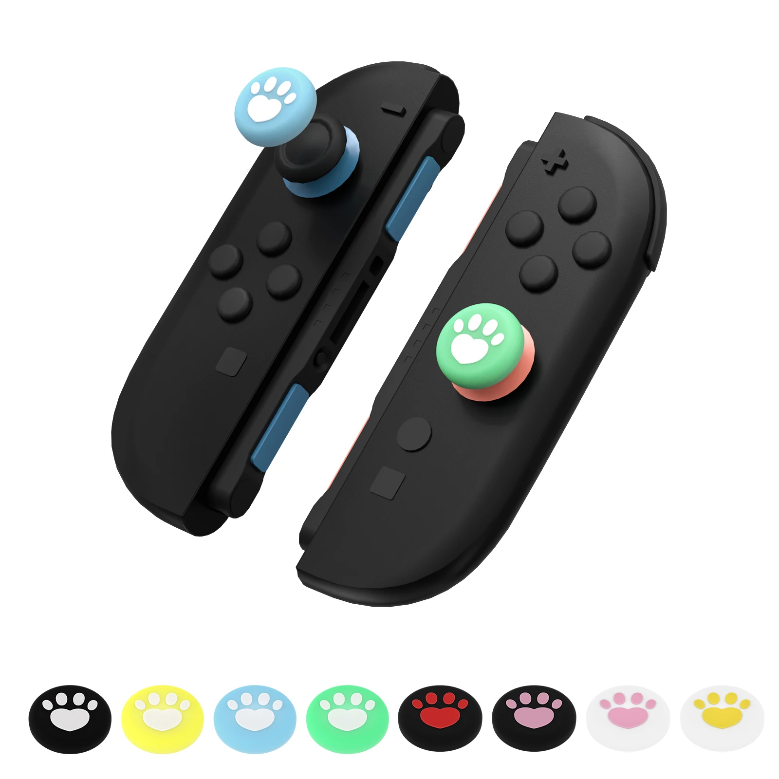 2PCS Switch 2 Thumb Stick Grip Caps 3D Print Silicone Thumb Grip Non-Slip Analog Cap Game Accessory