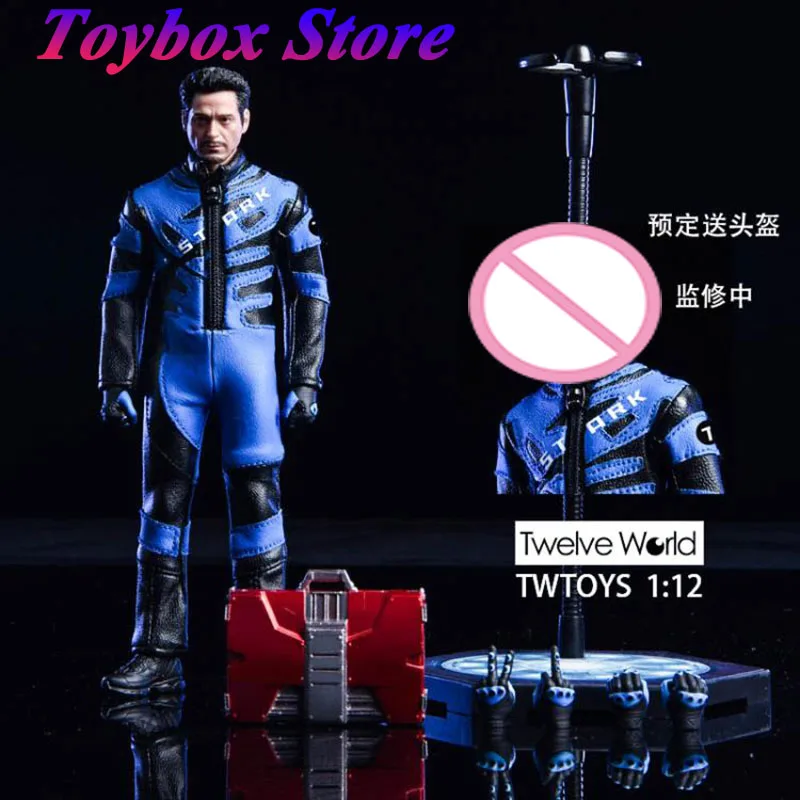 

In Stock TWTOYS TW1915 1/12 Tony Stark MK5 Racing Suit Version Iron Man Super Hero Sports Casual 6" Full Set Movable Dolls