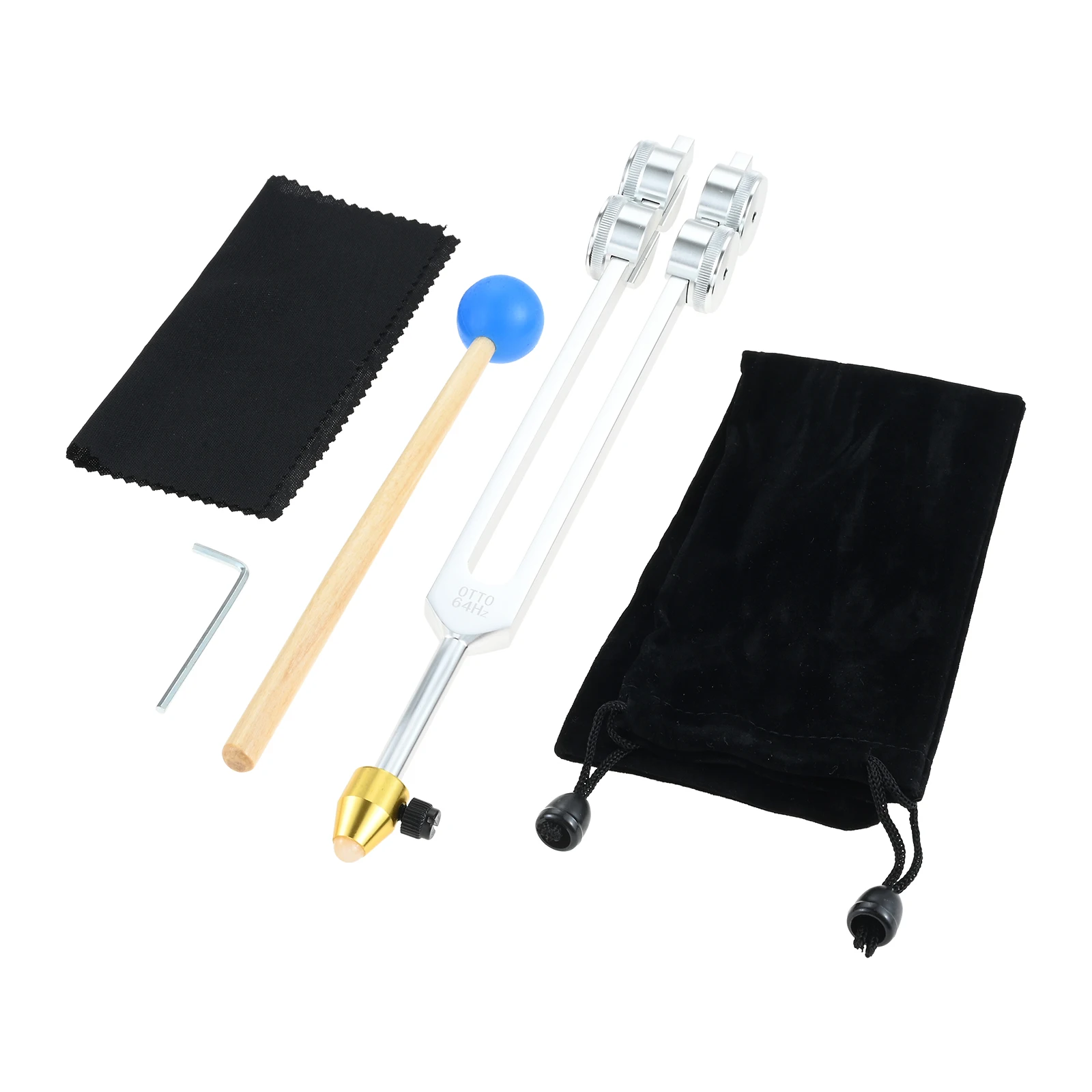 

1Set 64HZ Weighted Tuner Low Frequency 64 Hz Tuning Fork For Yoga Sound Healing with Hammer and Storage Bag Tuning Fork Kit