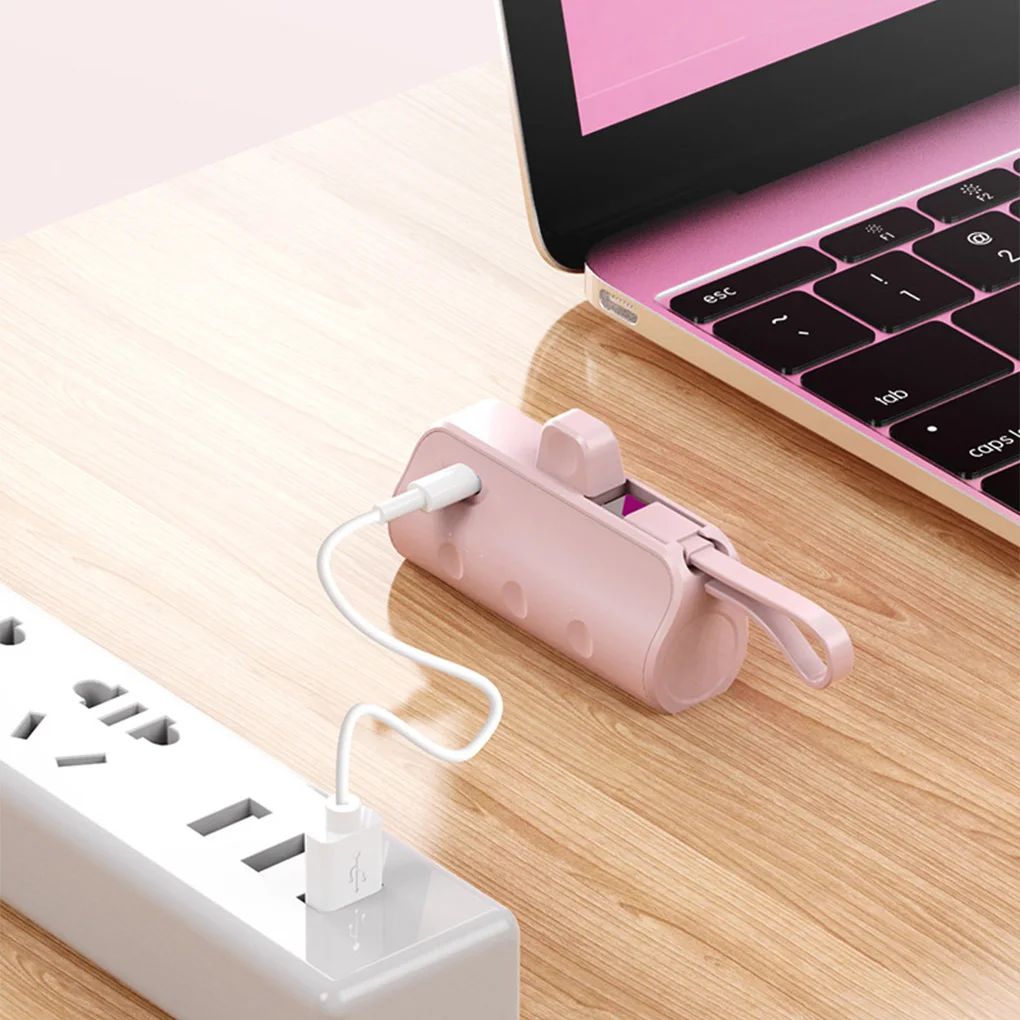 بنك طاقة صغير الحجم لهاتف iPhone Samsung بقدرة 10000 مللي أمبير في الساعة، توصيل وتشغيل شاحن الهاتف الخارجي وبنك الطاقة #5