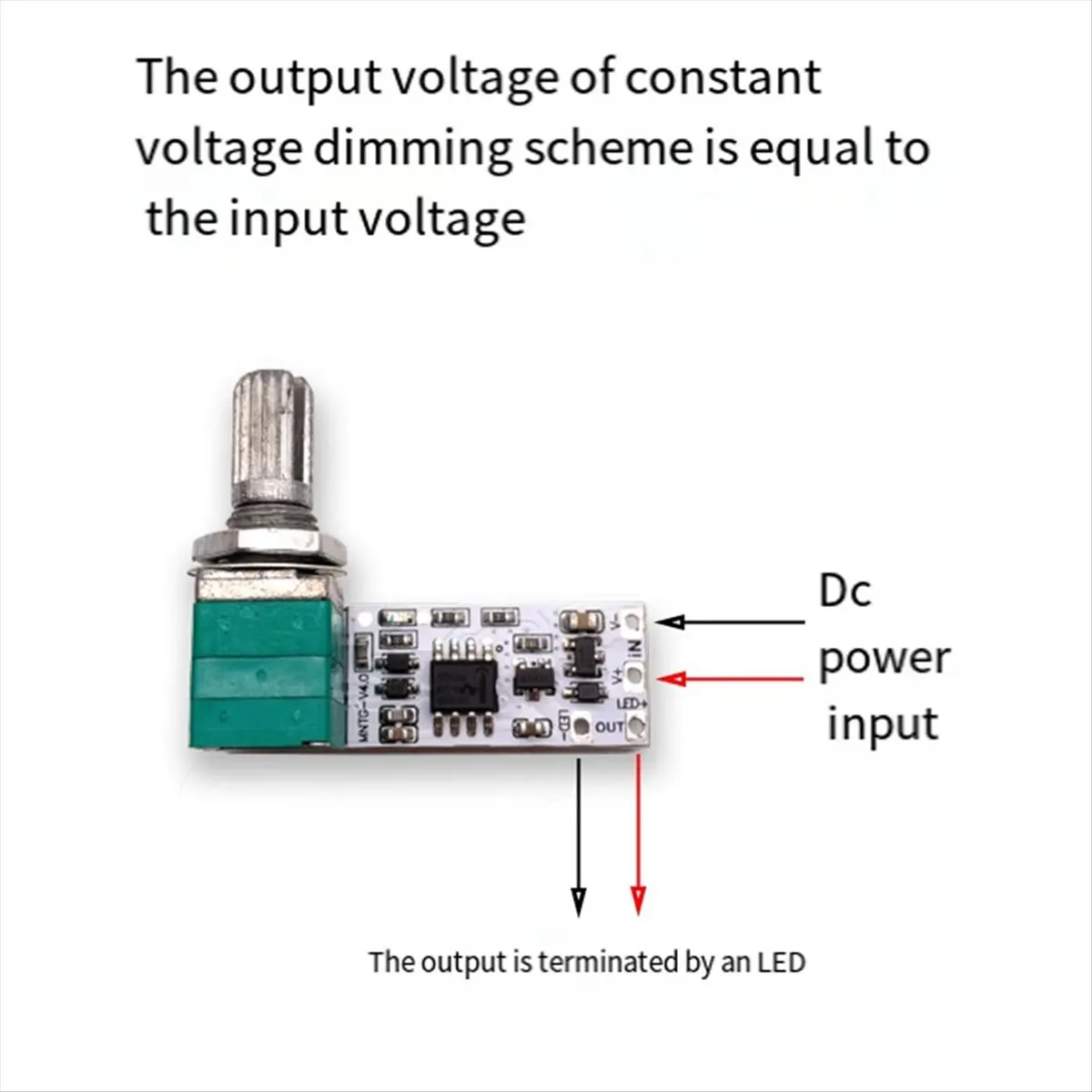 AAAE LED Constant Voltage Dimmer Board Control Module Table Lamp Stepless Knob Potentiometer Live Fill Light Dimmer Module,B