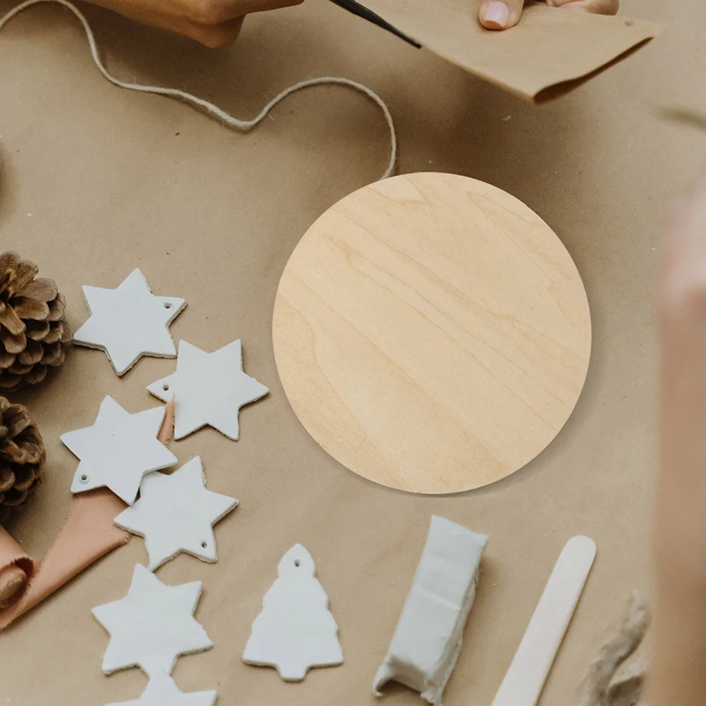 

3Pcs Round Wood Slices Smooth Unpainted Wooden Circles for DIY Crafting Painting Drawing Wood Boards Unfinished Wooden Slices