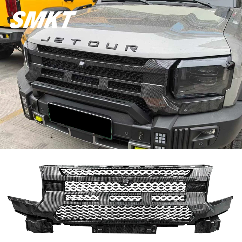 New sports grille For Chery Jetour T2 Traveller ABS Covered front grille Can be paired with bullpen bar spotlight bracket