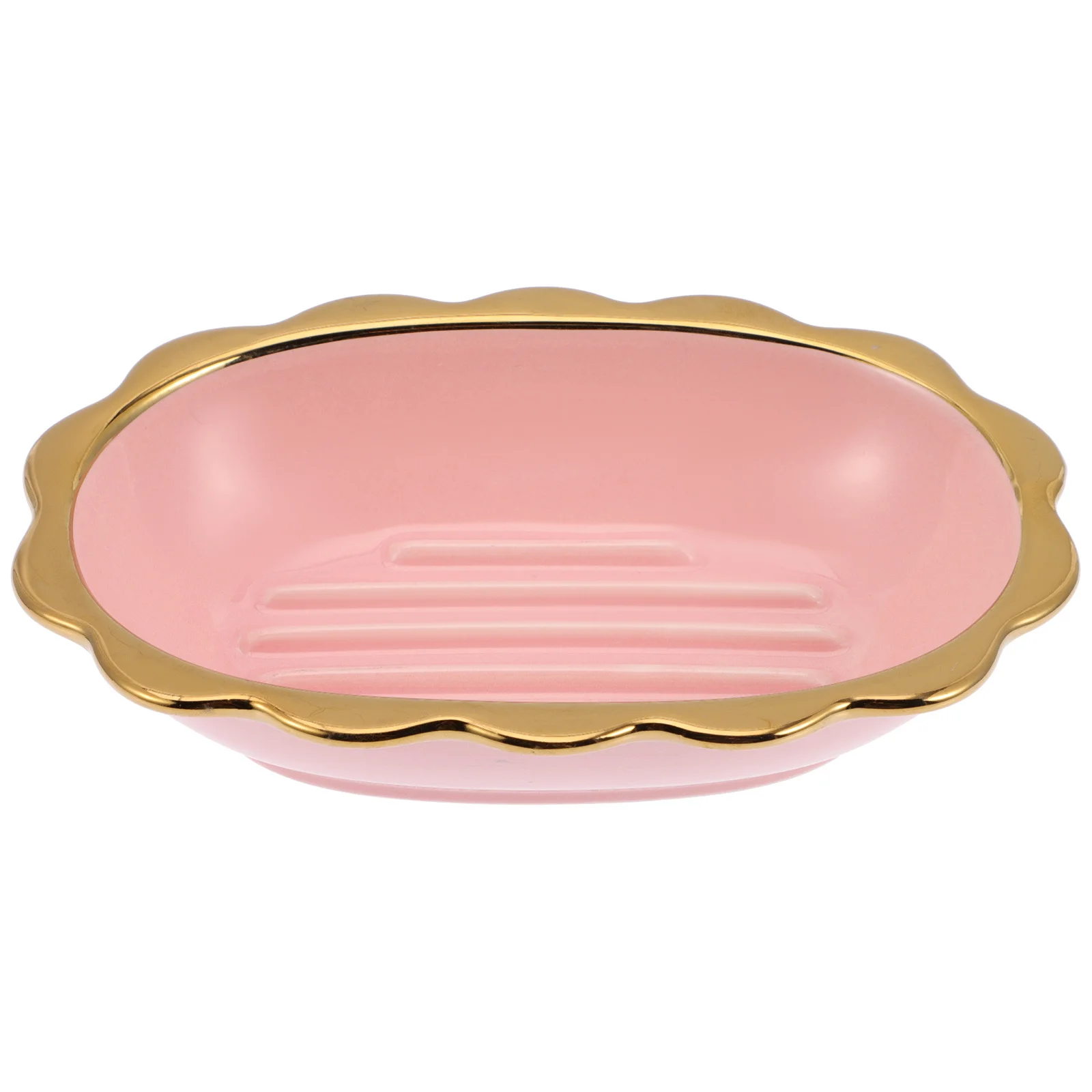 

Ceramic Soap Storage Box Dish Holder Exquisite Tray Lace Design Bathroom Container Draining Soap Case Ceramic Storage Box