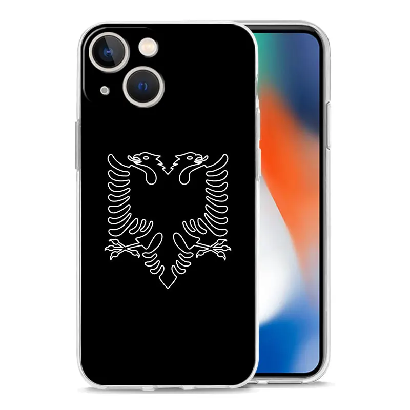 Albania Flaga Albańczyków Luksusowe etui na telefon do iPhone 15 16 14 13 12 11 Pro Max XS X XR SE 7 8 Plus TPU Clear Lens Protect Cover