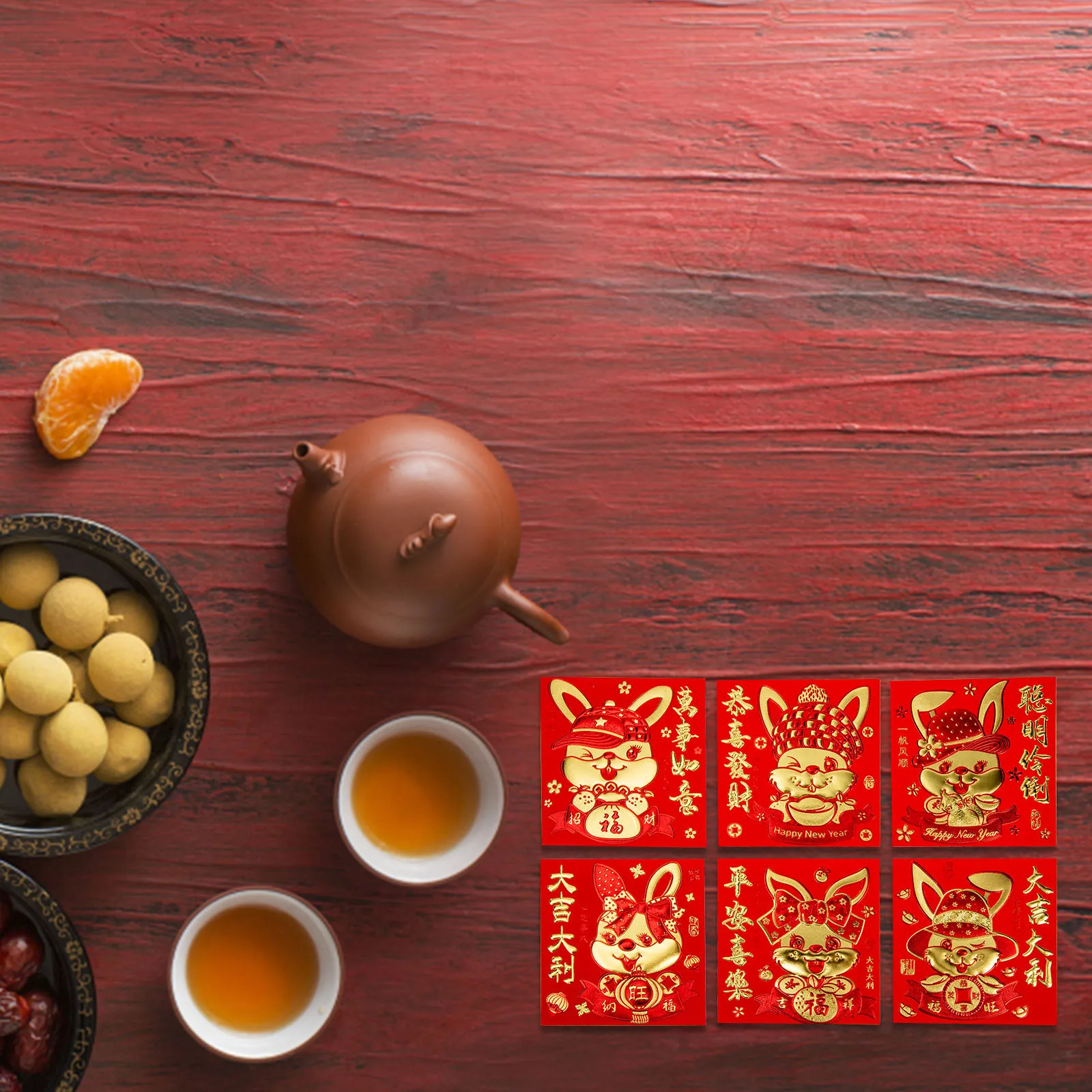 66Pcs Zodiac Red Envelopes Creative Delicate New Year Money Packet Festive Atmosphere Lunar Year Decor Red Envelopes