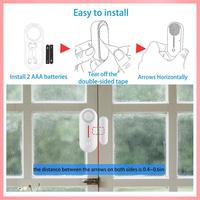 Y23A-1 Piece Wifi Alarm Wireless Magnetic Door Window Sensor Window And Door Alarms Tuya Smart Devices