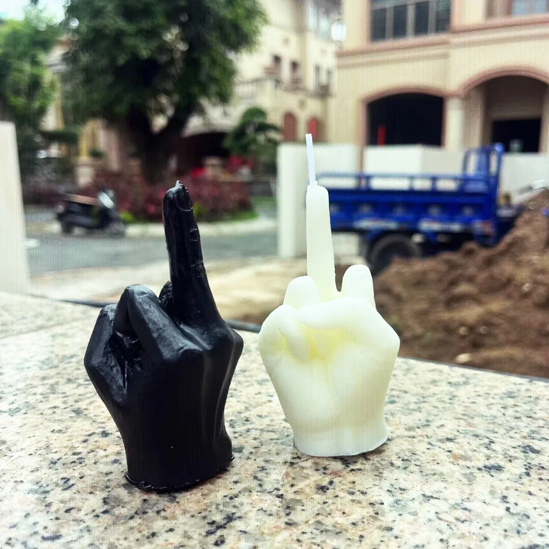 Creative Middle Finger  Soy Wax Funny Candles Scented Home Fragrance Long Lasting Aromar Hand Gesture Candle