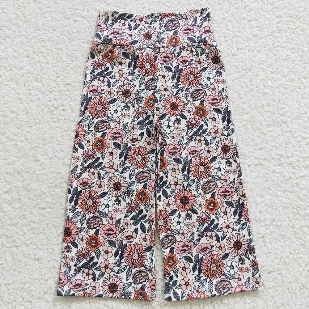 

Wholesale Baby Girls Floral Trousers Kids Children Spring Fall Clothes Toddle Flower Pants Soft Clothing