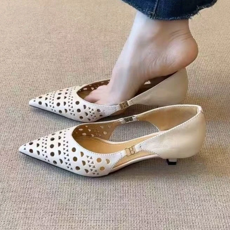 

Дизайнерские туфли на каблуке 2024, новые женские туфли на высоком каблуке с острым носком, летние элегантные женские туфли-лодочки для вечеринок, брендовые Zapatos