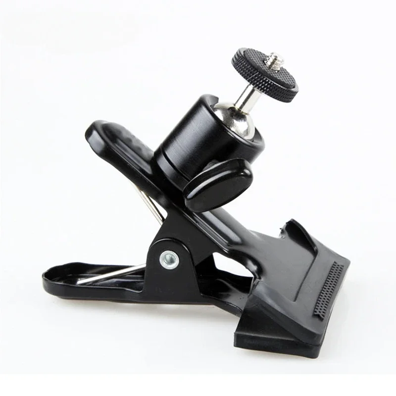 

Gimbal Strong Clamp Flash Bracket Ball Head Clip Tripod Mount for GoPro Camera 360 Degree Arbitrary Angle Adjustment