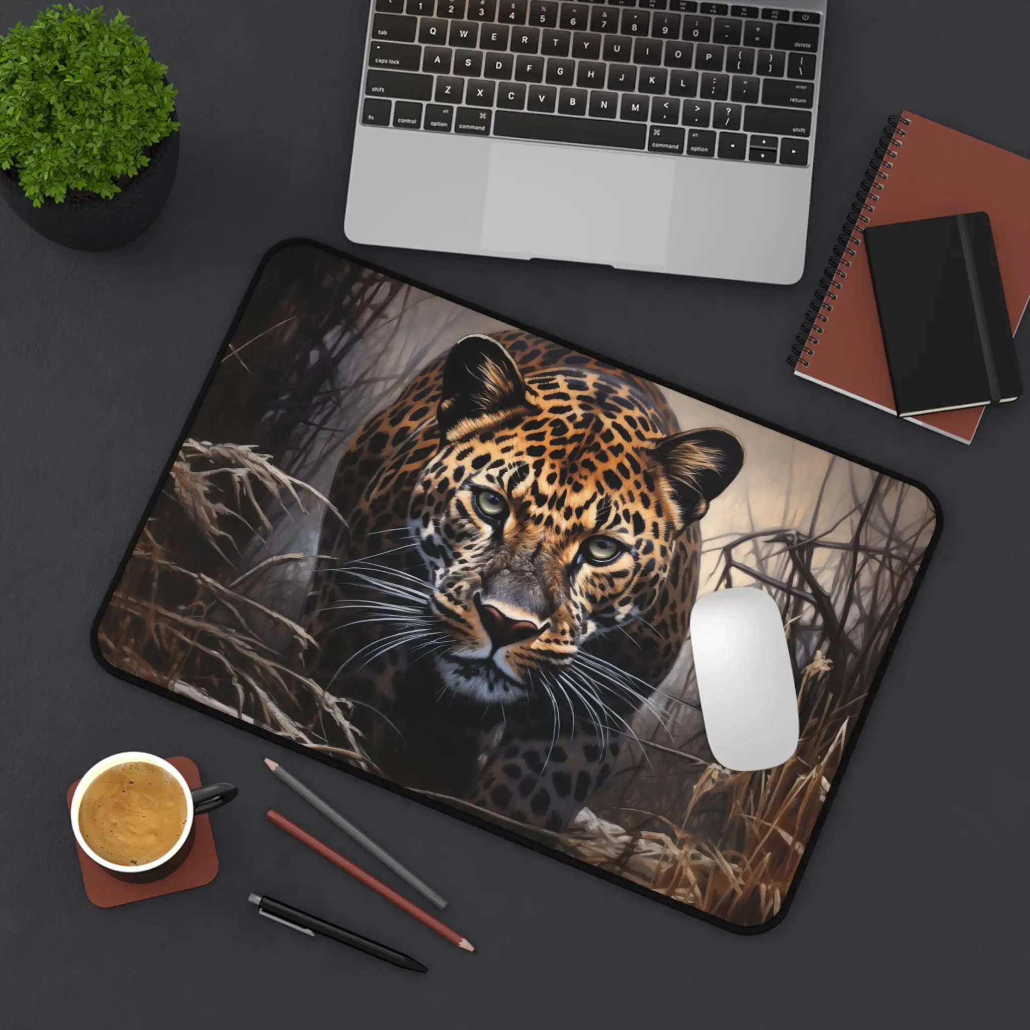 

Nature-themed Deskmat,feline Animal Deskmat,leopard Print Mousepad,perfect for Home Office Decor,an Ideal Gift for Animal Lovers