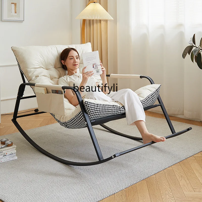 Home Lazy Balcony Leisure Chair Rocking Chair Recliner Sofa Lunch Break Living Room Double Comfortable