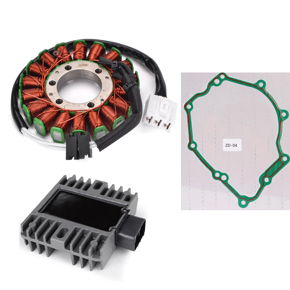 

Stator Coil Gasket Kit +Voltage Regulator Rectifier for Yamaha YZF R6 YZF600 R6 2006-2016 YZF-R6 YZF 600 RaceBase 2006-2011 2016