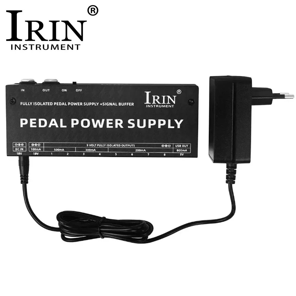 

Блок питания для педали IRIN, 10-канальный, многоканальный, с лазолированным, 9-позиционным выходом, 5 типов мощности, эффект потока, детали электрогитары