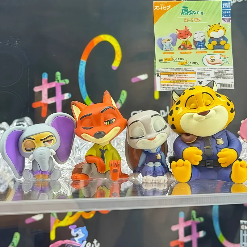 

Genuine Disney Gashapon Zootopia Anime Figure Judy Nick Benjamin Finnick Action Figure Doll Toys For Boys Girls Kids Gift