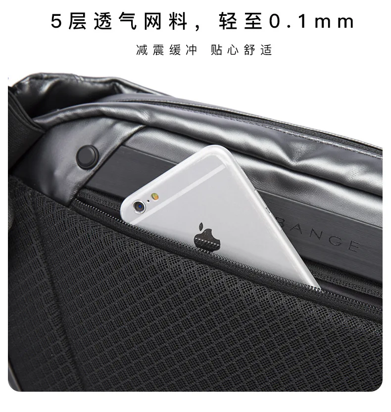 BANGE 9.7 inch iPad Chest Bag New Design Shoulder Messenger Bags Waterproof Anti-stain Anti-theft Big Capacity Short Trip Pack