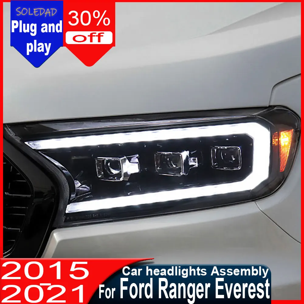 

Car Headlight Assemblies For Ford Ranger 2015 2016 2017 2018 2019 2020 Fog DRL Brake Turn Signal Lamp Plug and Play