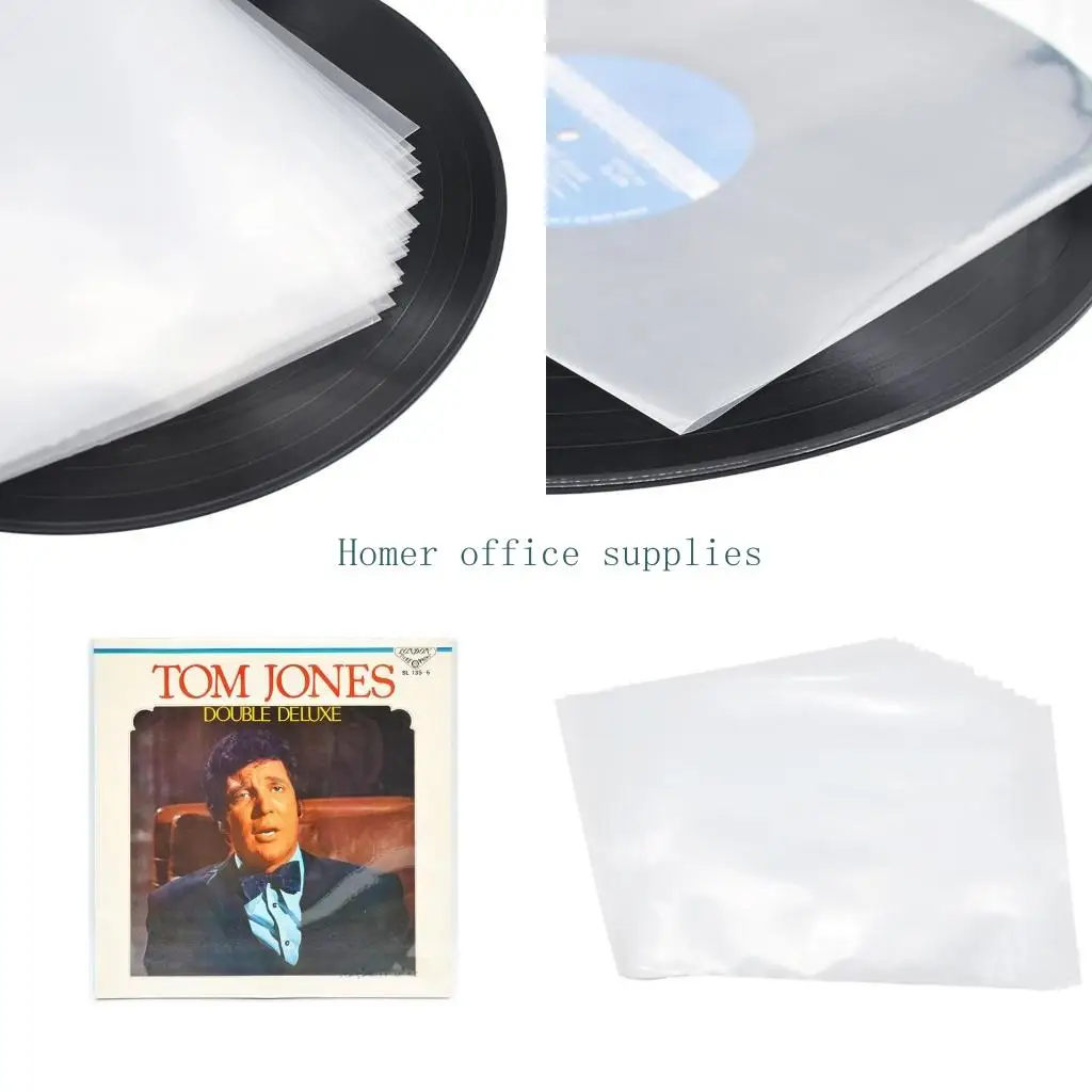 

K43B 50Pcs Disc Plastic Cardboard Envelopes Storage Holder Covers Anti-static Container Disc Bags