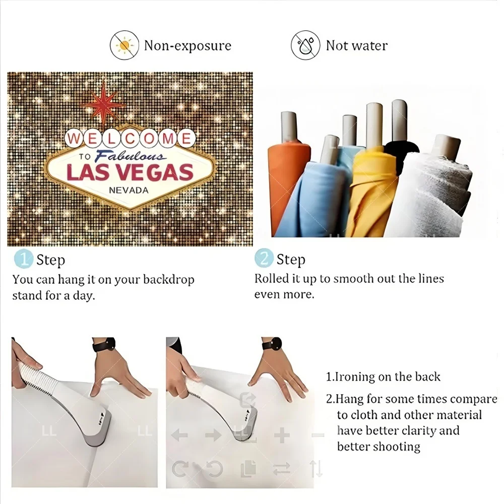 Las Vegas Casino-Eingang Hintergrund-Dekoration, Städtische Nachtszenen, Glänzender Hintergrund, Geburtstagsparty-Zubehör, Fotostudio-Requisiten – Detail 4