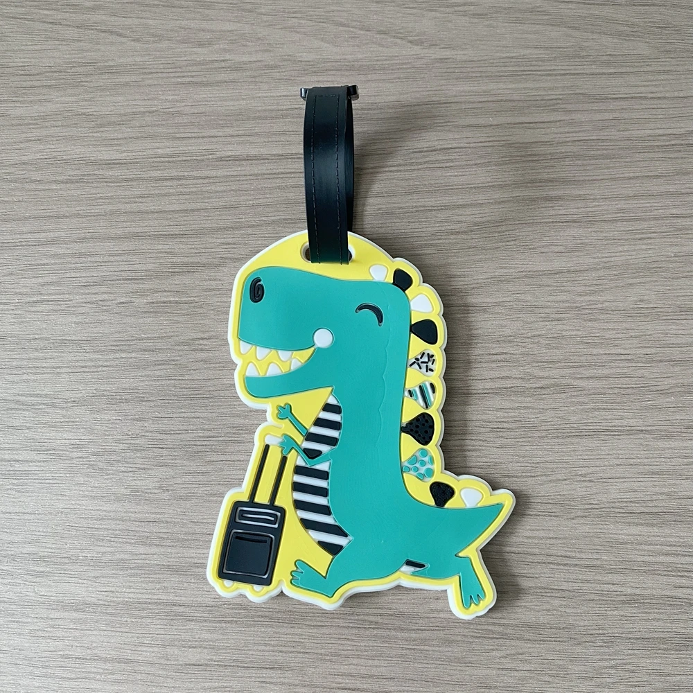 1pc/2pcs Travel Cute Dinosaur Luggage Tag Pendant Luggage Anti Loss Signage Pendant Funny Shark Bag Pendant unisex gift view 6