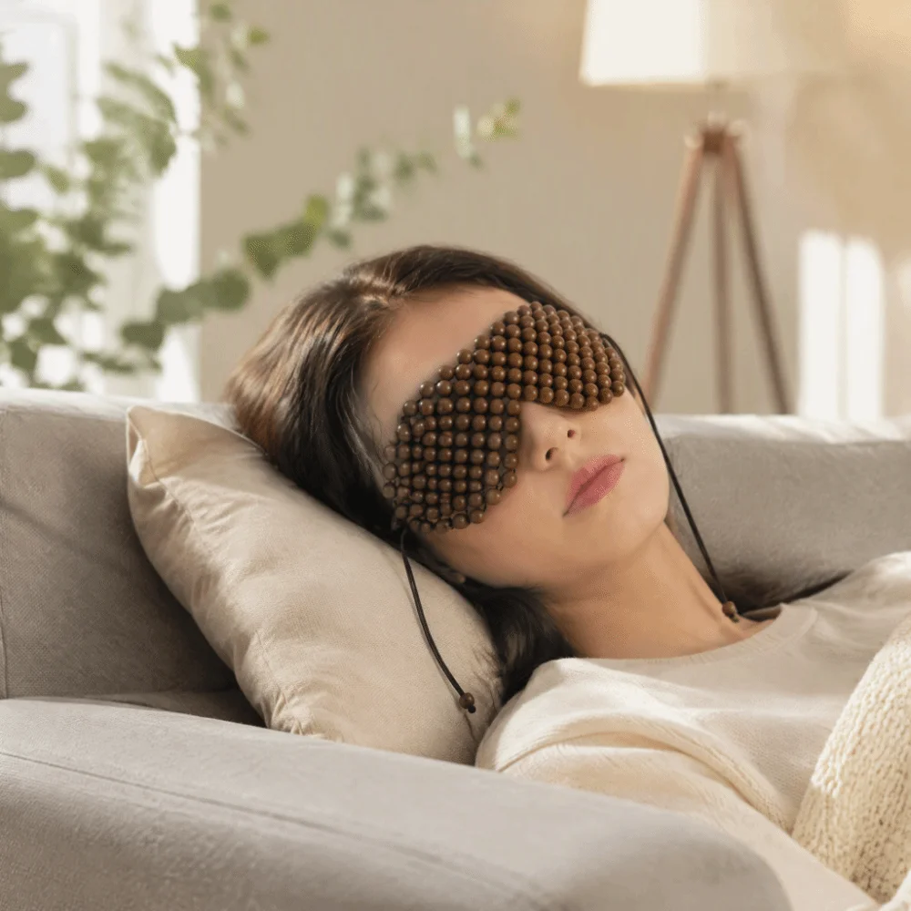 Health Handmade Eye Mask Hot Compress Herbal Herbal Eye Mask Ancient Method Incense Blended Beads Eye Care Mask Sleep