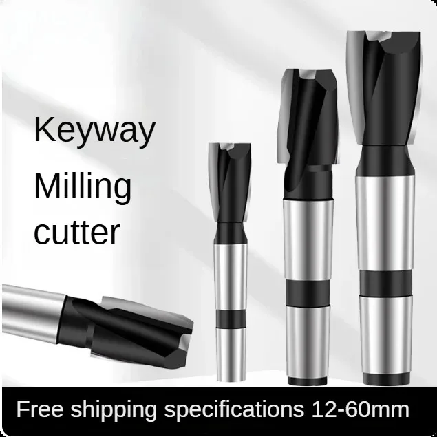 

Taper shank end mill, Cone handle keyway milling cutter 2 teeth 6542 high-speed steel milling cutter 14 16 18 20 22 24 25 50