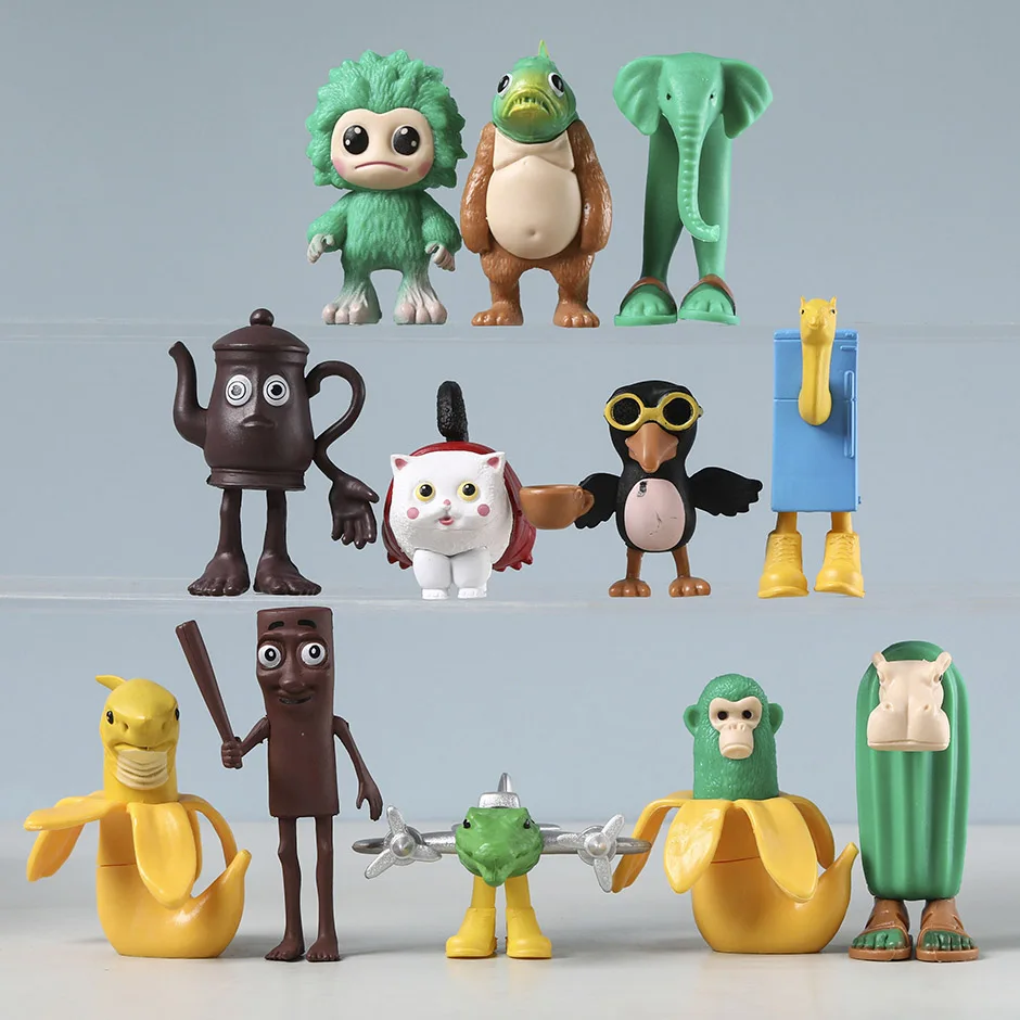 

Tung Tung Tung Sahur Brr Brr Patapim Mini PVC Figures Christmas Birthday Gift Toys Set