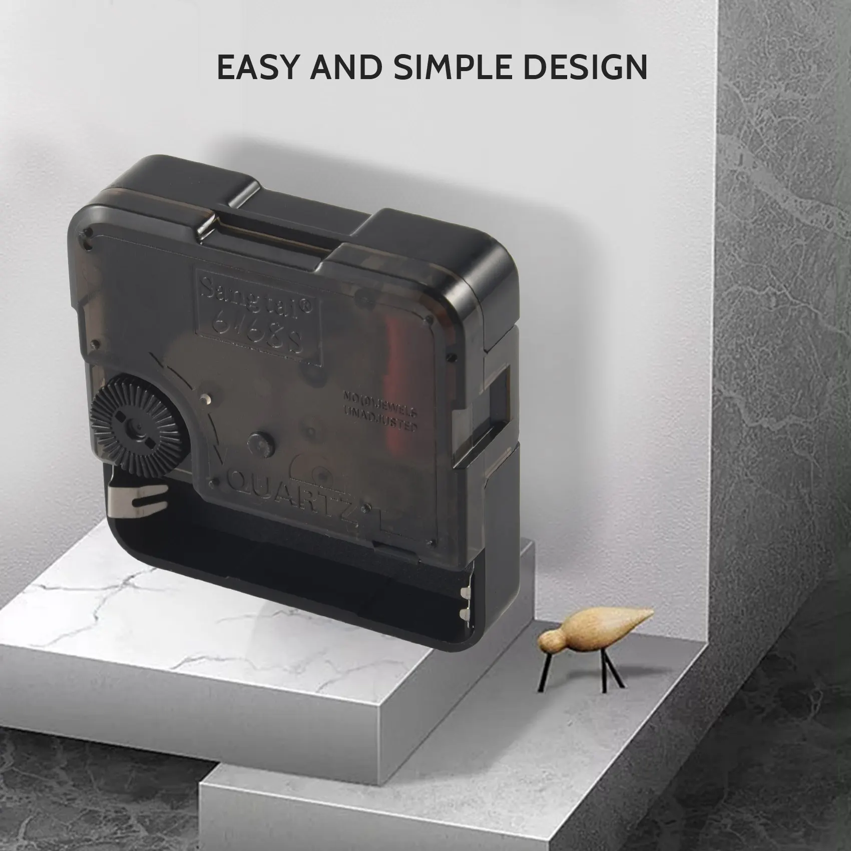 آلية حركة ساعة الكوارتز ABQR أجزاء إصلاح ذاتية الصنع باللون الأسود + الأيدي #4