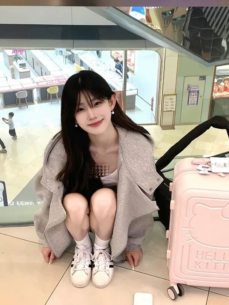 

Zippered Cardigan Hoodie Women's Spring And Autumn Loose Casual