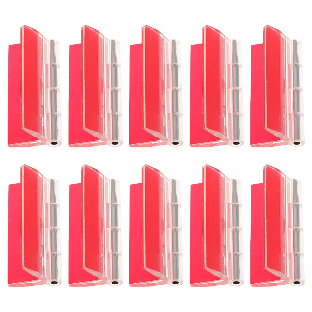 

10Pcs Self Adhesive Acrylic Hinges Transparent Strong Adhesive for Cabinet Box Craft Small Hinges Self-Adhesive Hinge