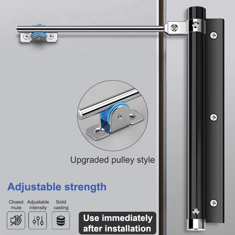 Window Hardware Spring Door Closer Stainless Steel Adjustable Speed Door Closing Device