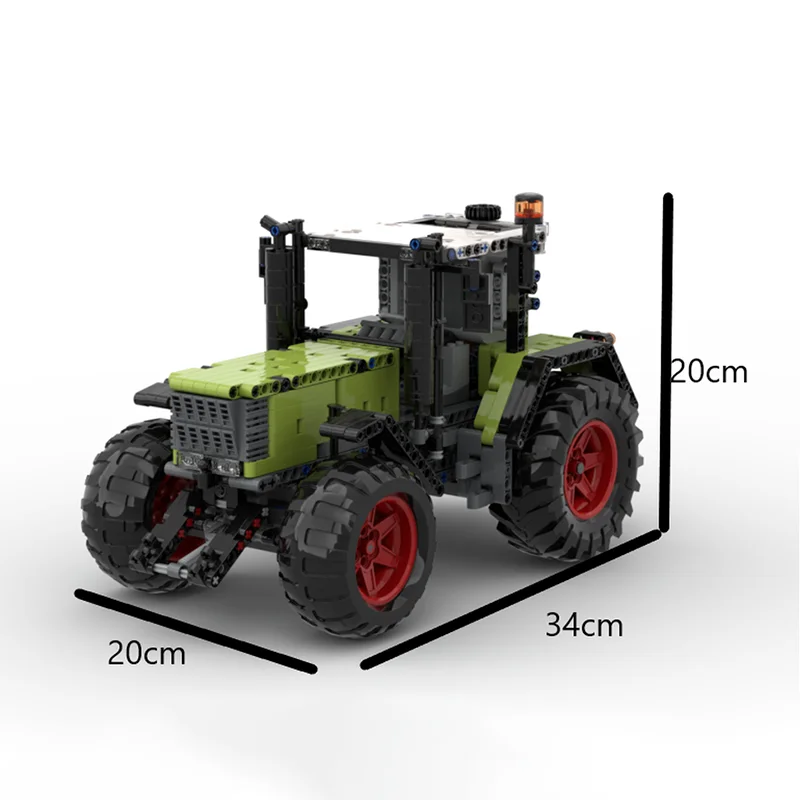 

MOC Fendt Favorite 800, сельскохозяйственный трактор, креативный детский набор игрушек, подарок на день рождения, технологические строительные блоки