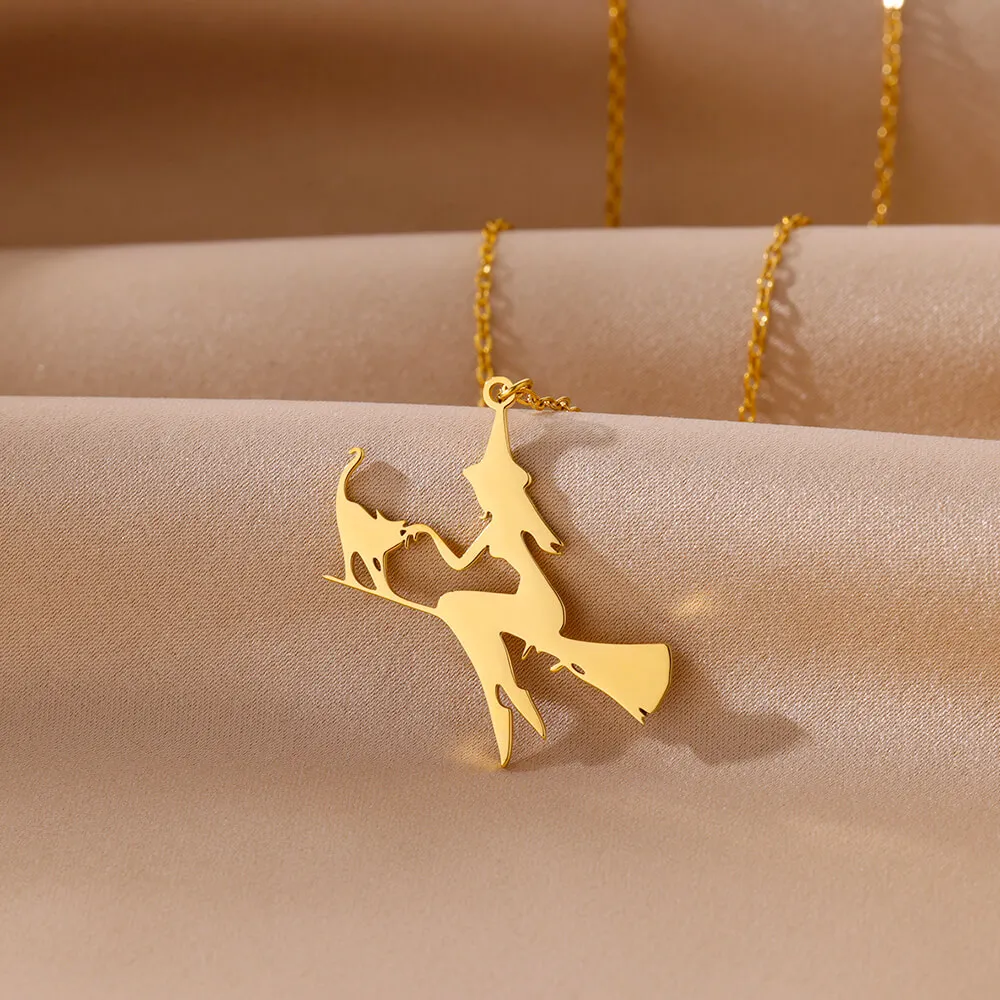 الكرتون مجردة المرأة صورة قلادة للنساء الفتيات الفولاذ المقاوم للصدأ الذهب قلادة ملونة الجمالية مجوهرات هدايا الحفلات #2