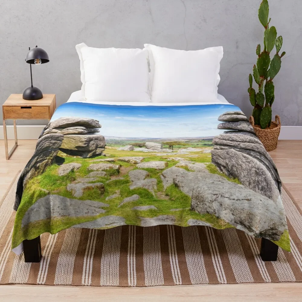 Dartmoor National Park, Devon, UK Throw Blanket Hairys decorative Fluffys Large Flannel Fabric Blankets