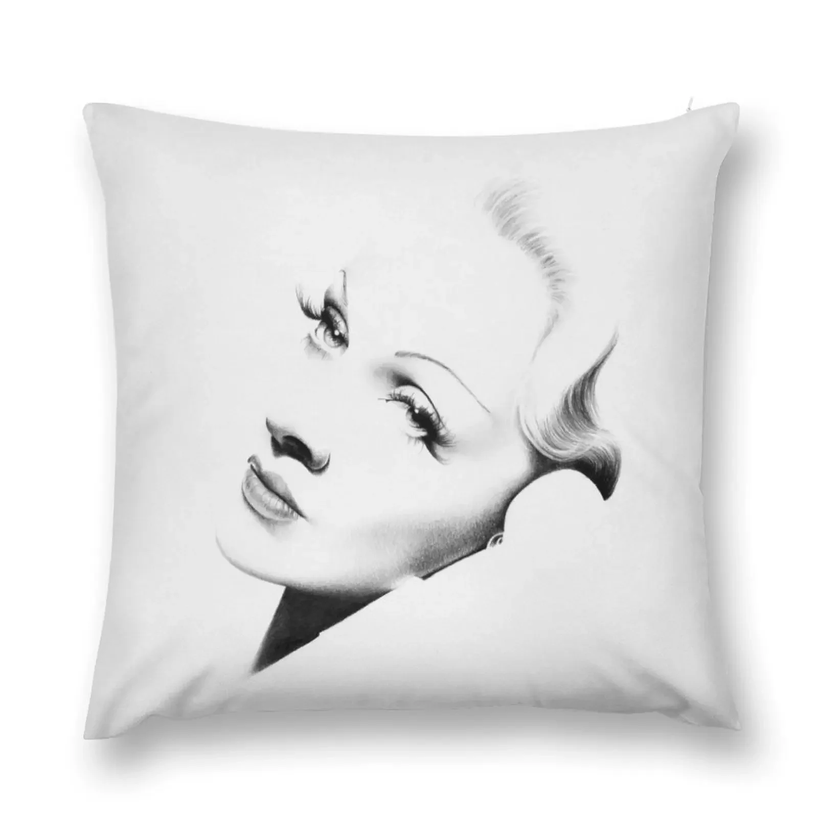 

Marlene Dietrich Minimal Portrait Throw Pillow pillow pillowcase Christmas Pillow Covers