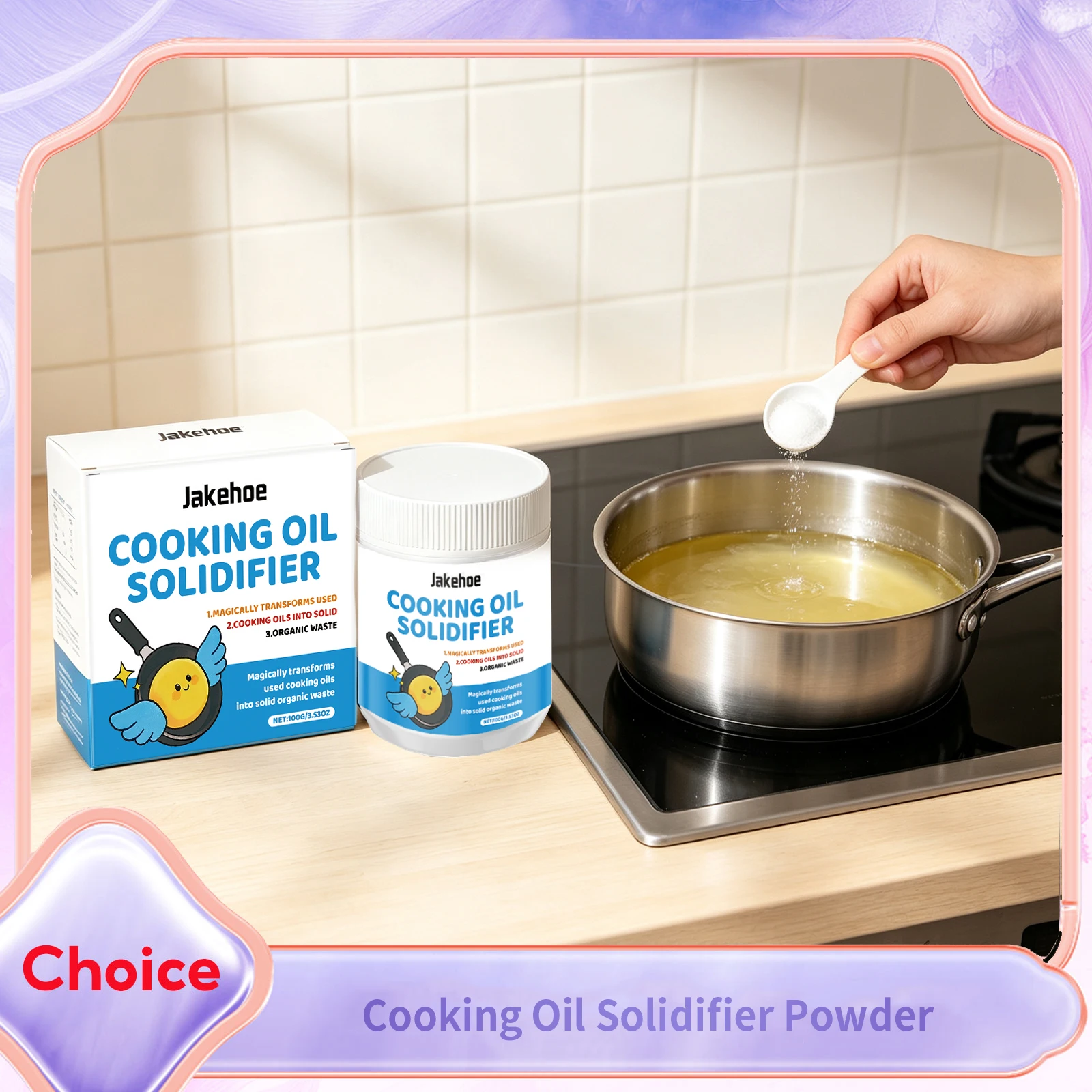 Home Cooking Oil Disposal - Cooking Oil Solidifier Powder Fast Solidifying
