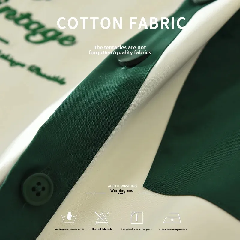 6753 النمط الياباني العصرية طويلة الأكمام قميص الرجال التطريز المألوف عارضة فضفاضة تناسب أعلى سترة قطعة واحدة وكيل