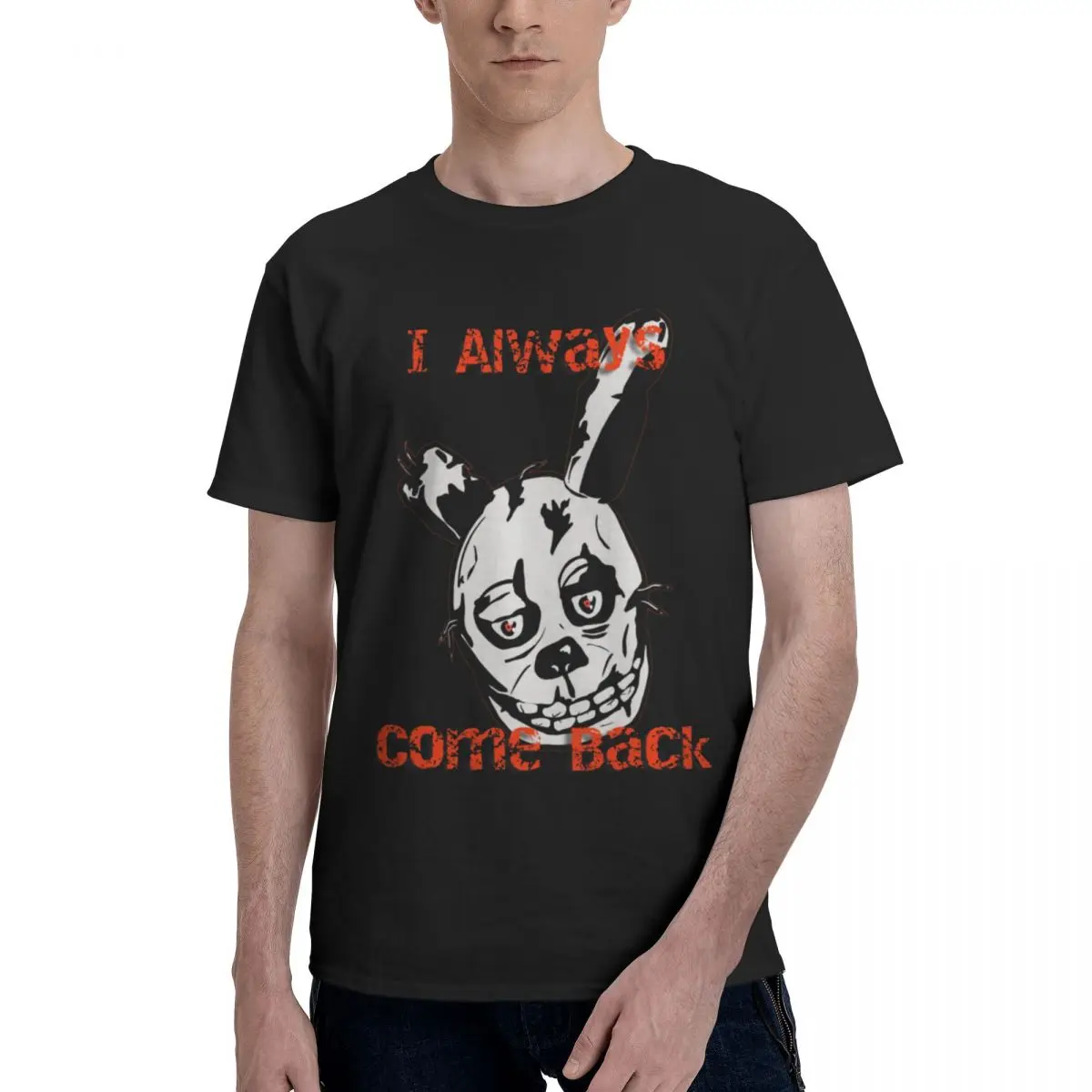 Men FNAF Springtrap I Always Come Back Fun T Shirt Streetwear O-neck Cotton Tee Shirt