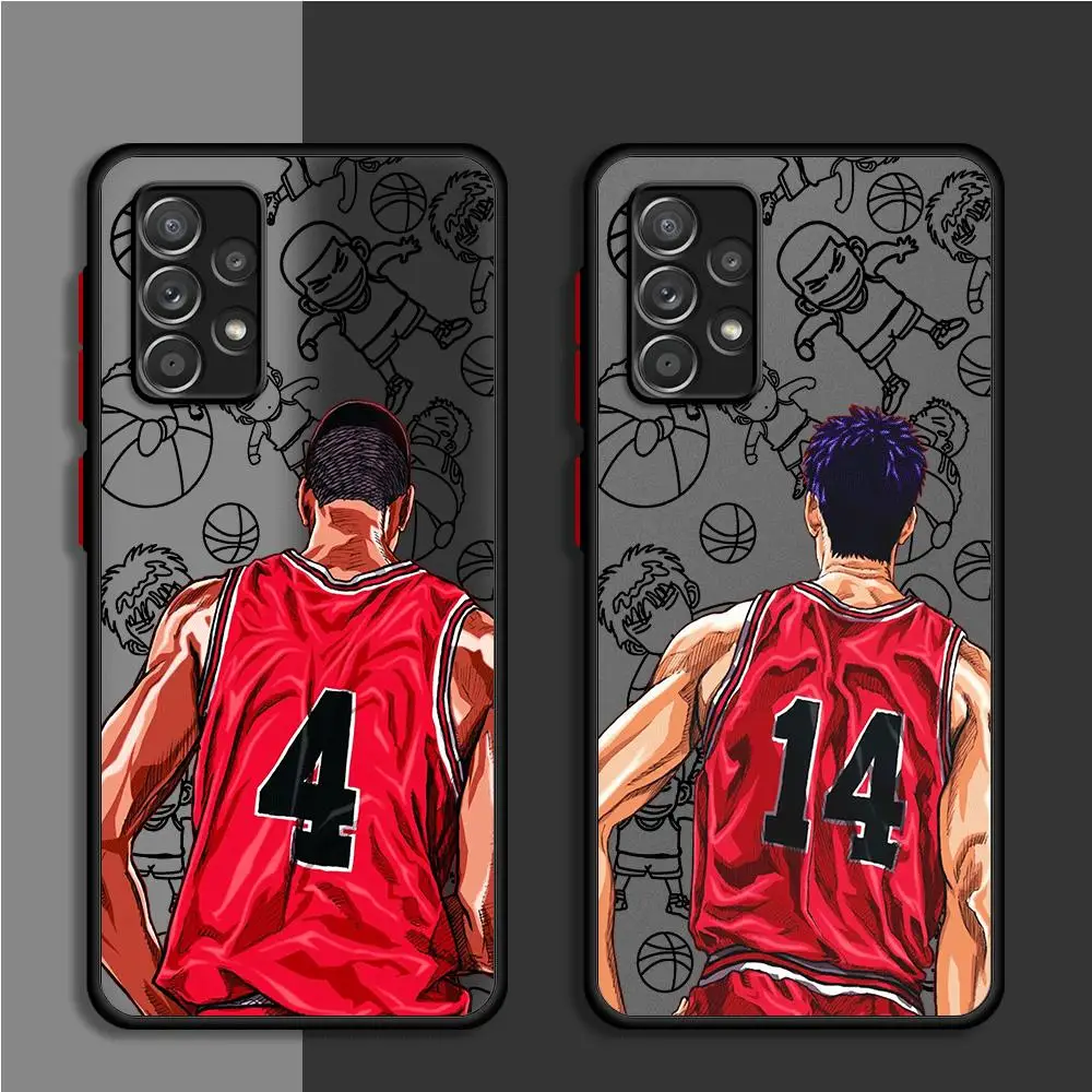 Cute Cartoon Slam Dunk Phone Case for Samsung Galaxy A52 A72 A12 A13 A21s A22 A23 A24 A33 A34 A51 A53 A54 A70 A72 A73 5G Cover