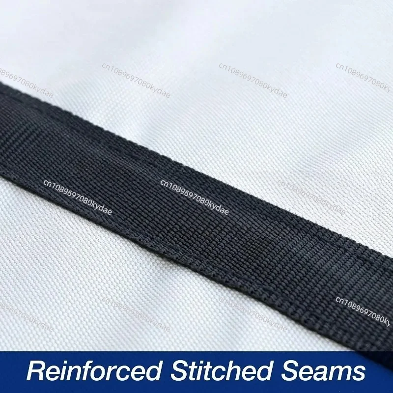 24-26FT 600D Polyester Boat Cover Waterproof Anti Tear T-Top Protector Fit Width 104 Inch Marine Trailerable Shield